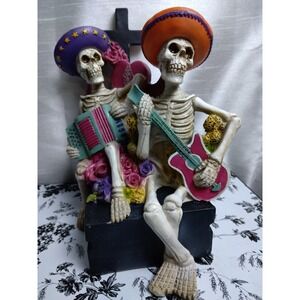 Halloween Decoration Figurines Day Of The‎ Day Skull 8.5" Inch